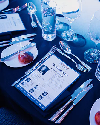 Boris Johnson Menu Event